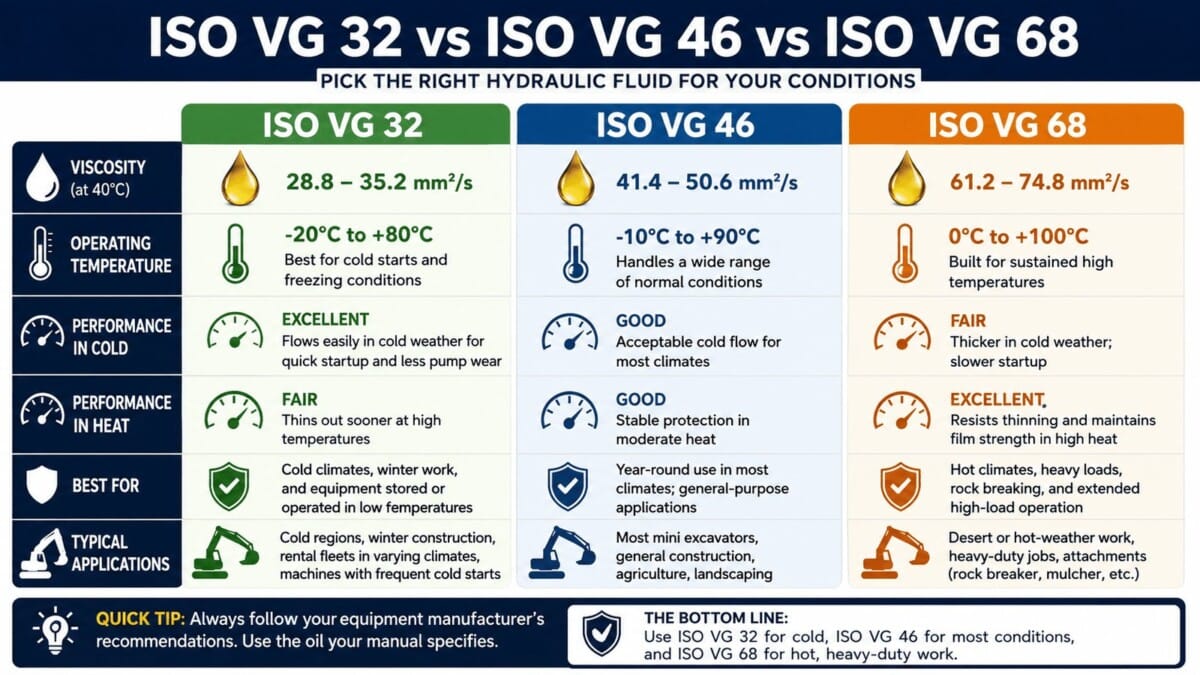 유압 오일 ISO VG 점도 등급 비교 제품